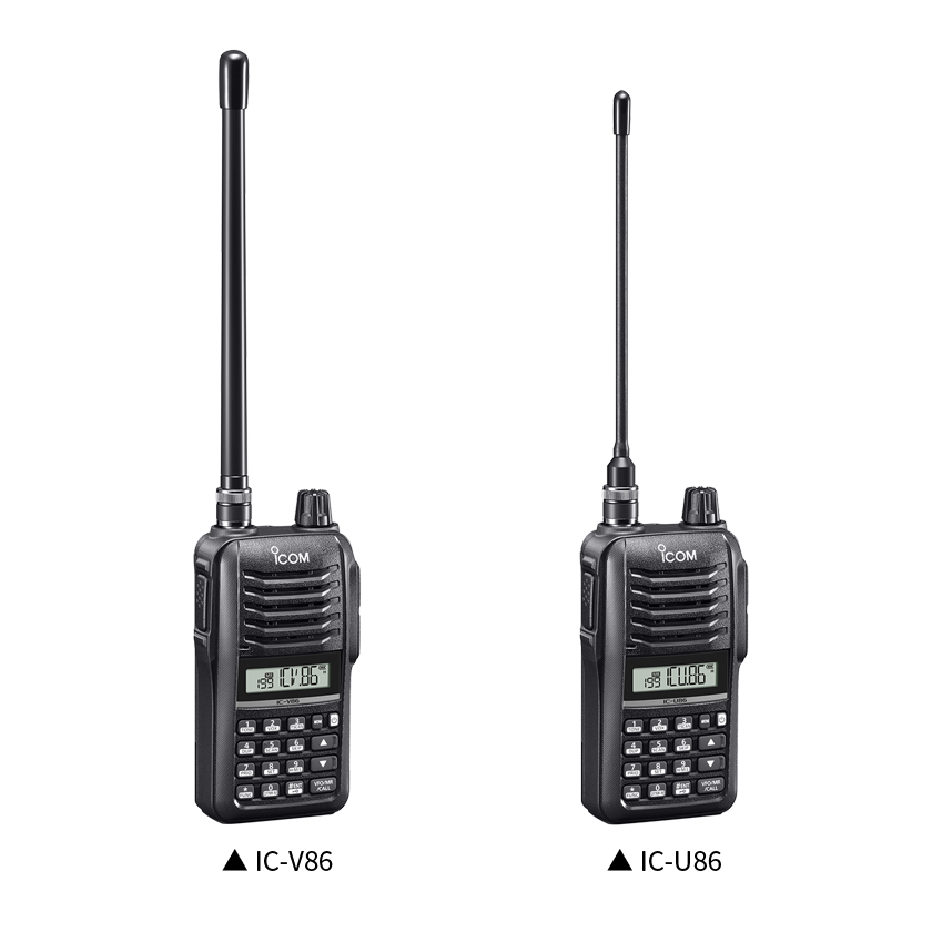 ICOM-V86 IC-U86 LM Version The Next Generation of the IC-V80, with 7 W Output Power and 1500 mW Audio