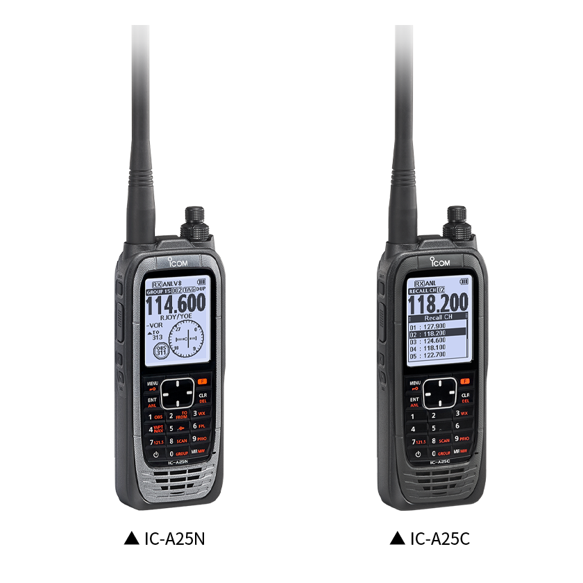 ICOM-A25N ICOM-A25C 6 W (PEP) Powerful Air Band Radio with Built-in GPS and Bluetooth® - الصورة 2